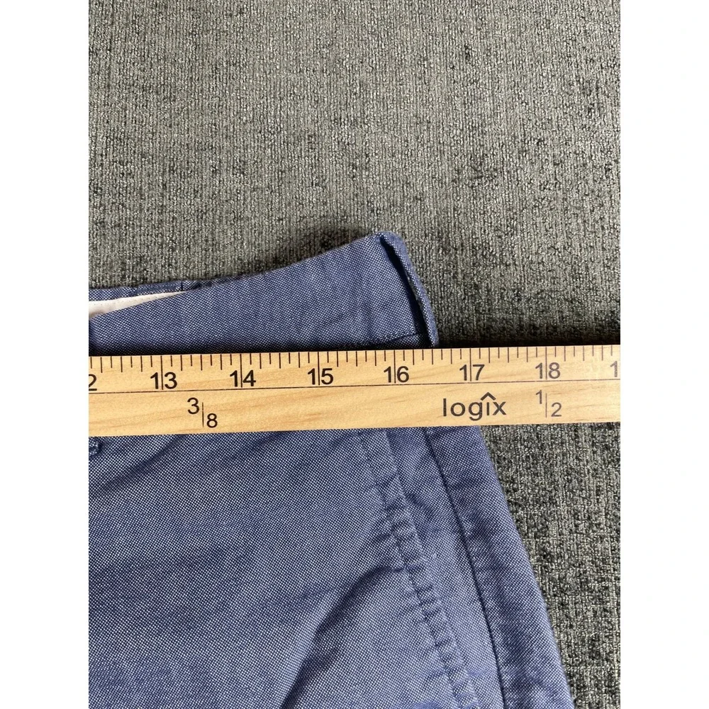 J.Crew Gramercy Mens Blue Micro Pattern Flat Front Shorts Size 32w 9 Inch Inseam